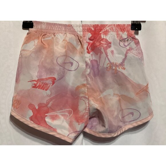 Nike Dri-Fit Girls Printed Athletic Shorts Size S 4-5 Years Watercolor Design Li - Picture 2 of 9